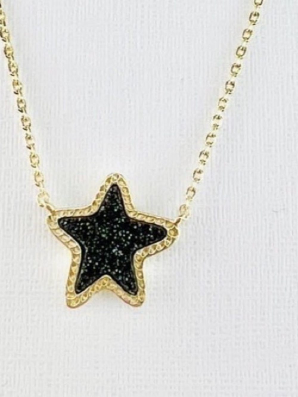 Kendra Scott Black Star drusy necklace NEW